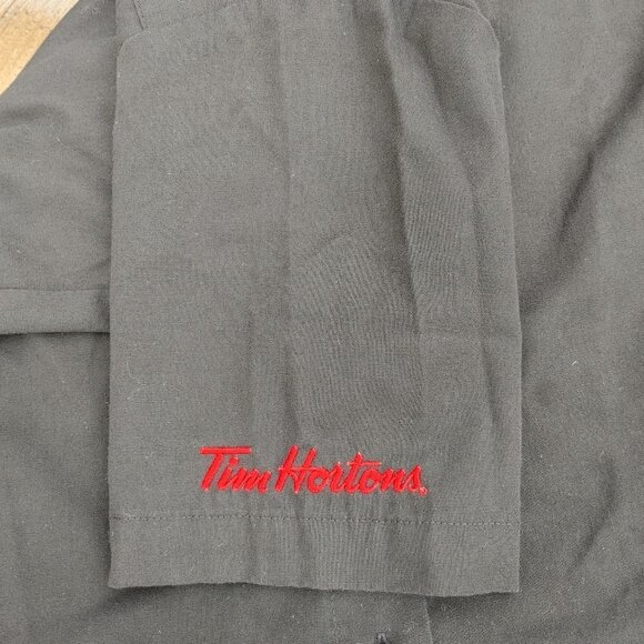 Tim Hortons Cold Stone Creamery Employee Dress Collared Black Shirt XS E… - Picture 4 of 6